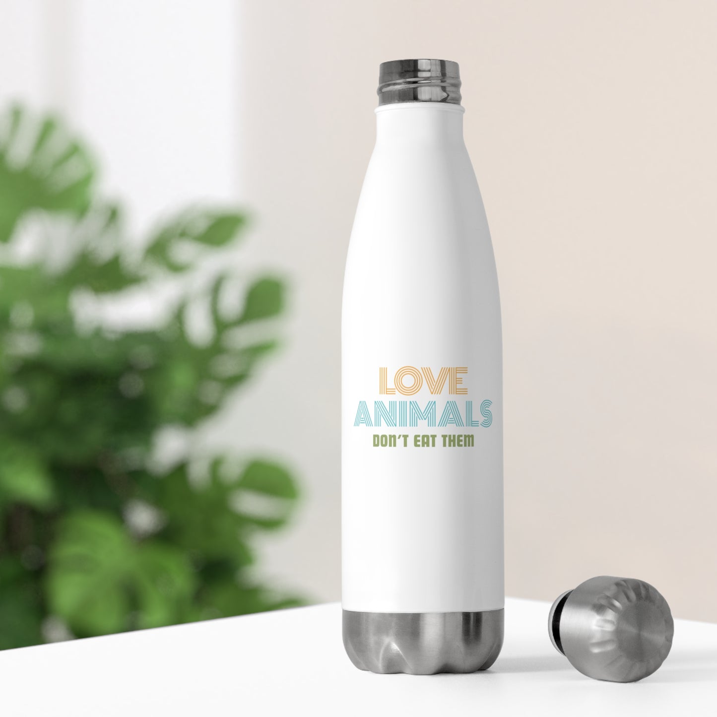 Love Animals, Don't Eat Them -  20oz Insulated Water Bottle