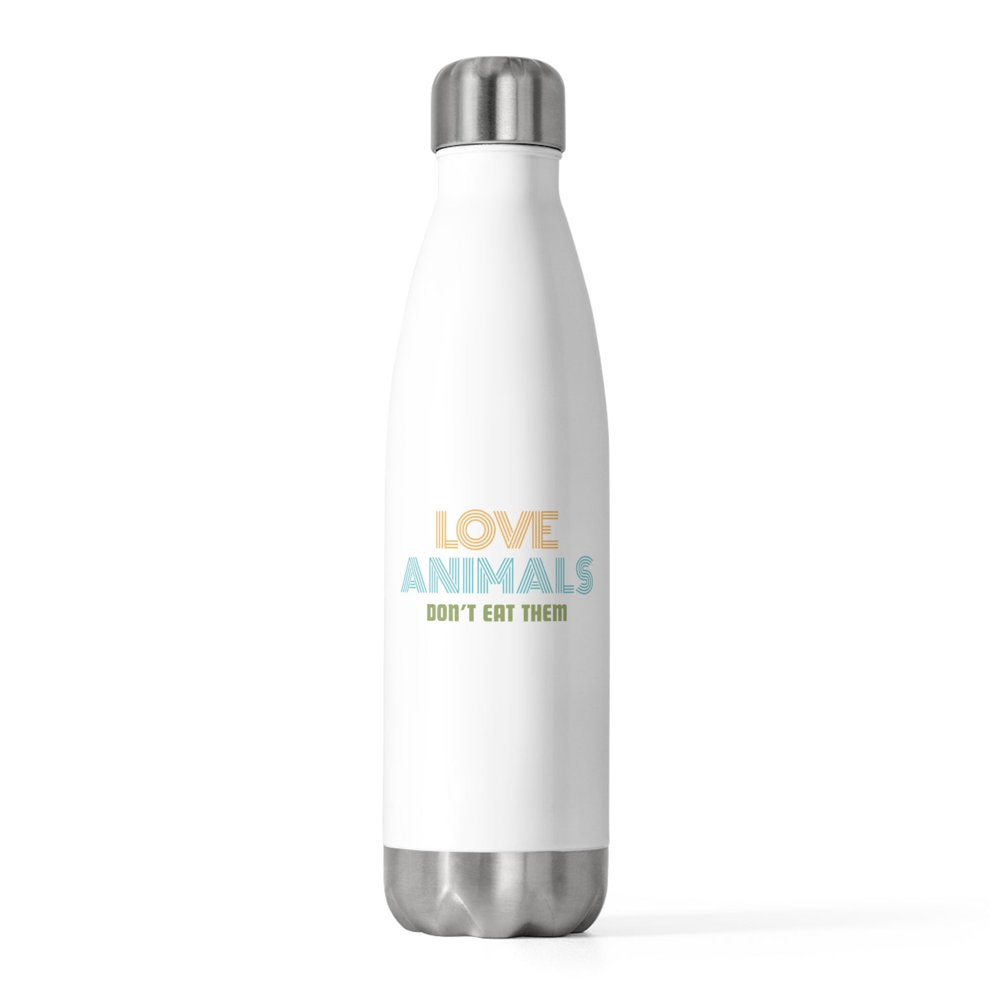 Love Animals, Don't Eat Them - 20oz Insulated Water Bottle