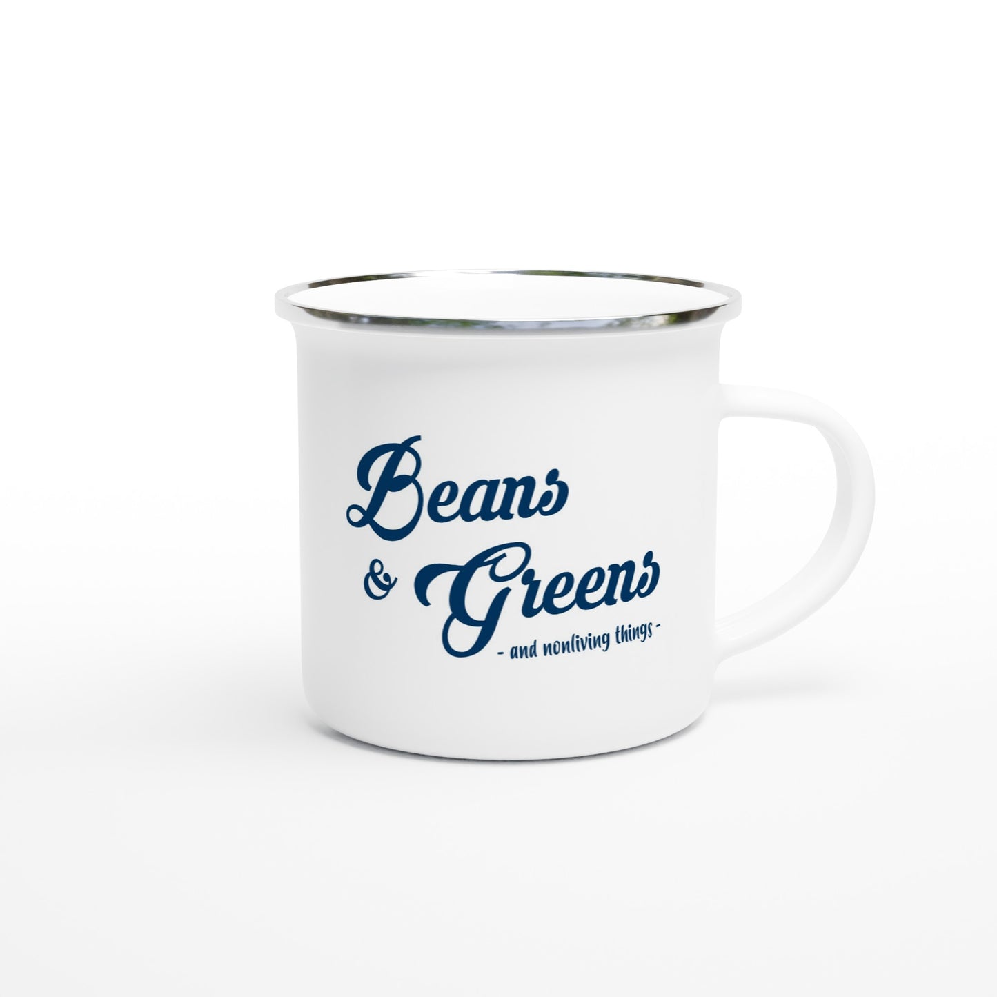 Beans & Greens 12oz Enamel Mug