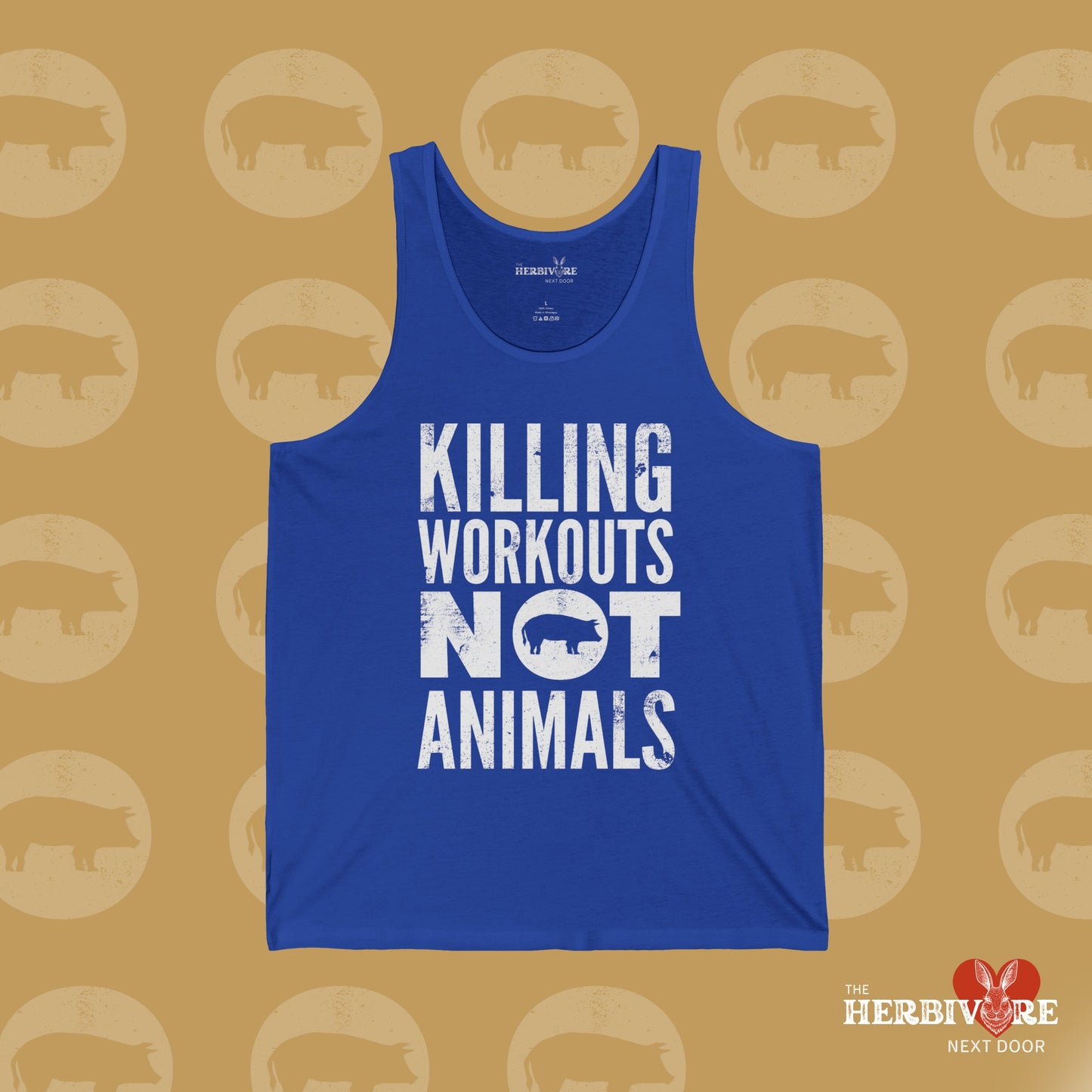 Killing Workouts Not Animals! - Unisex Jersey Tank