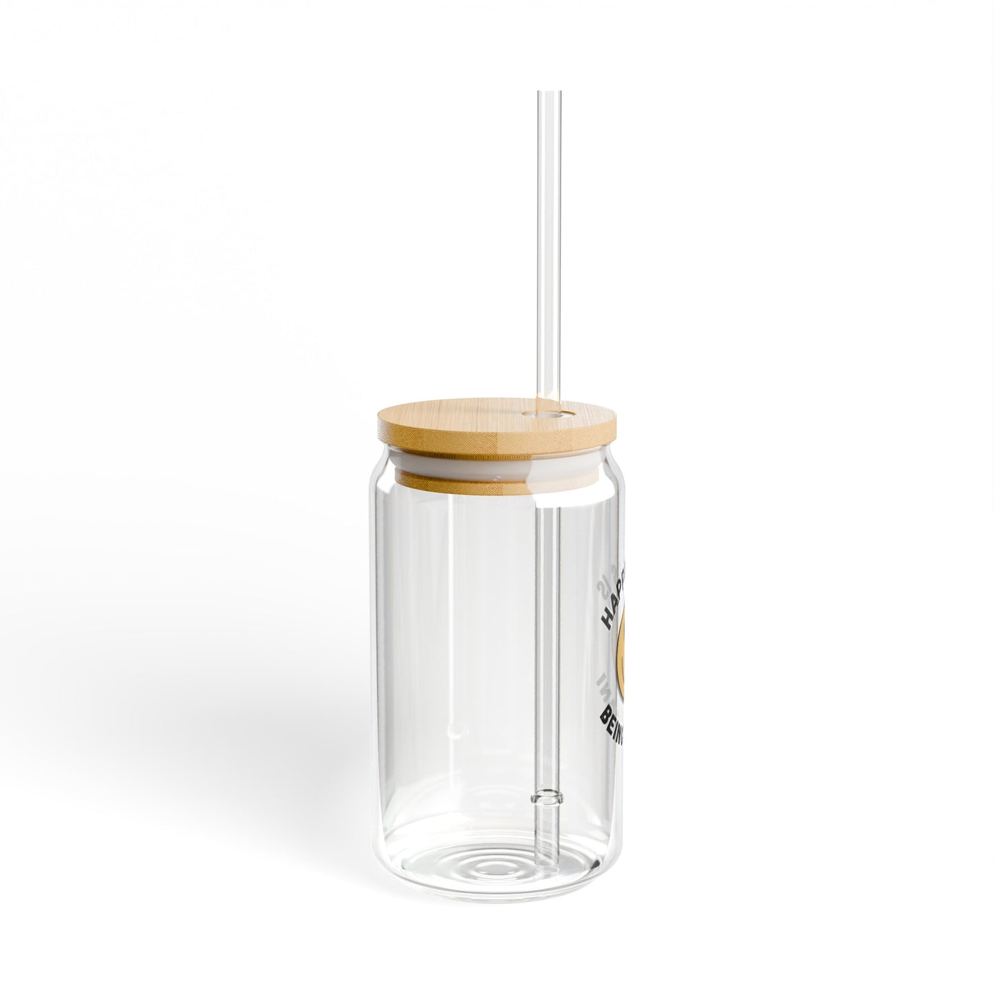 Happiness is Vegan - Sipper Glass, 16oz