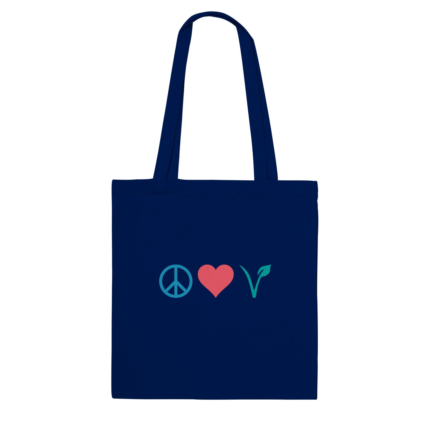 Peace Love Vegan Tote Bag