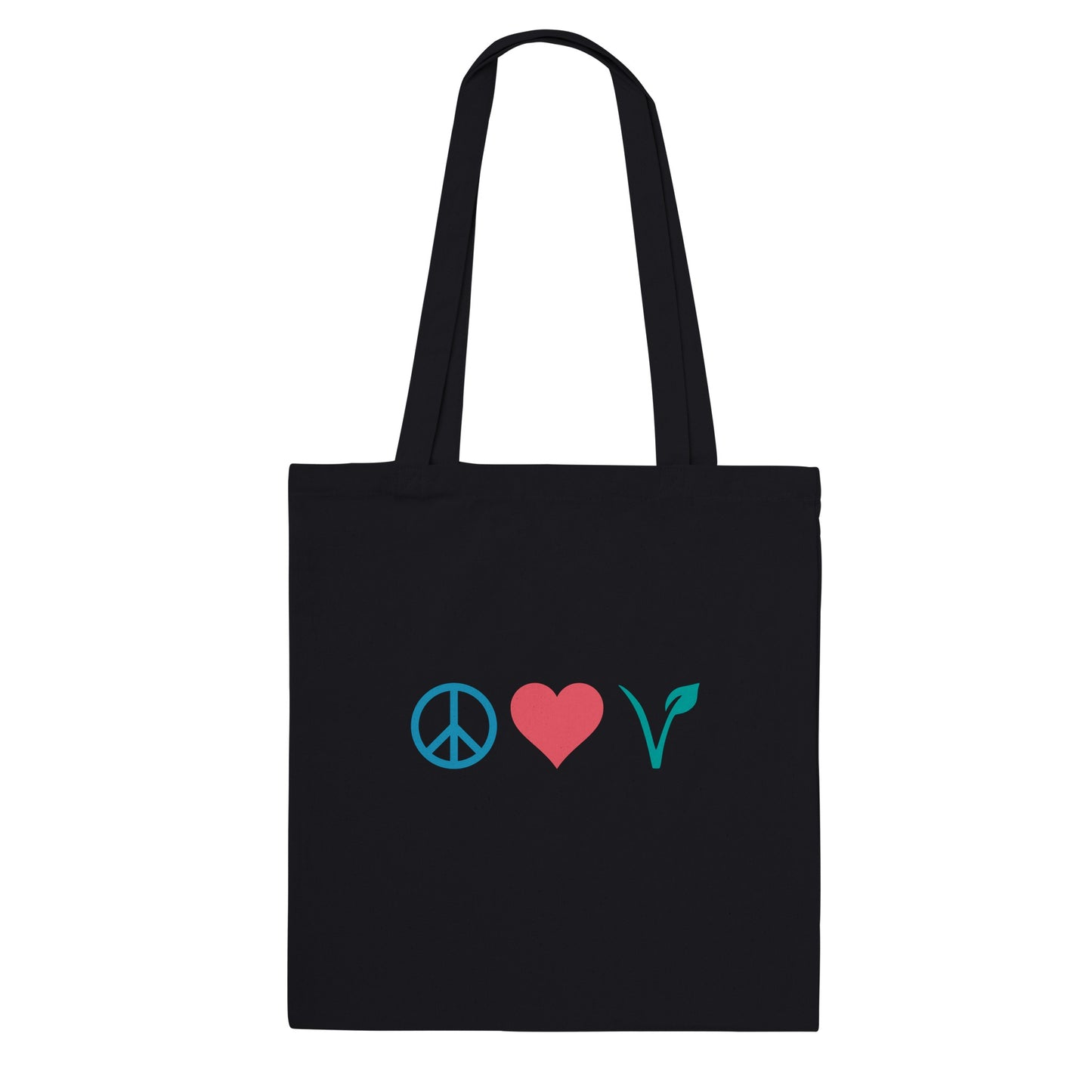 Peace Love Vegan Tote Bag