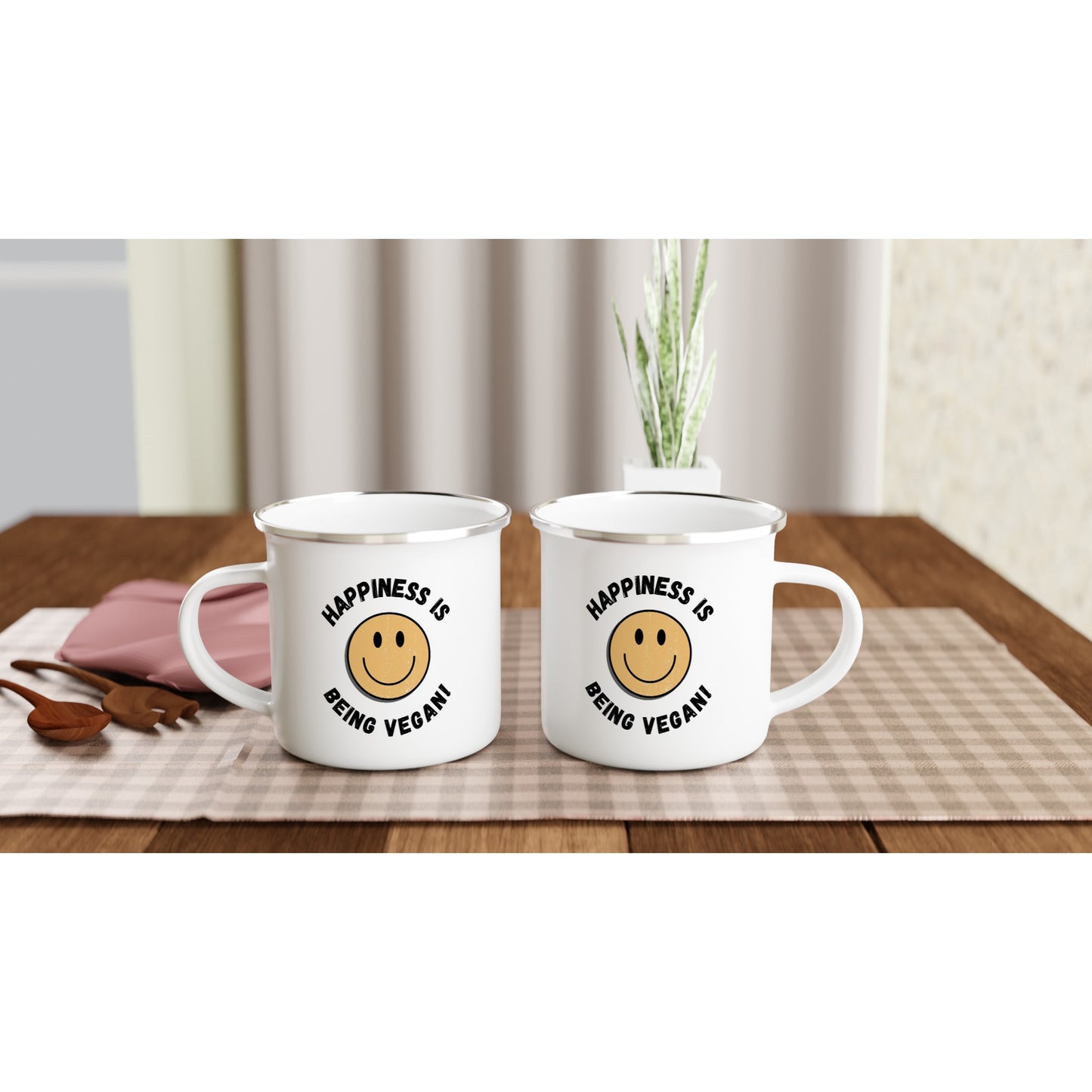Happiness is - Enamel Mug