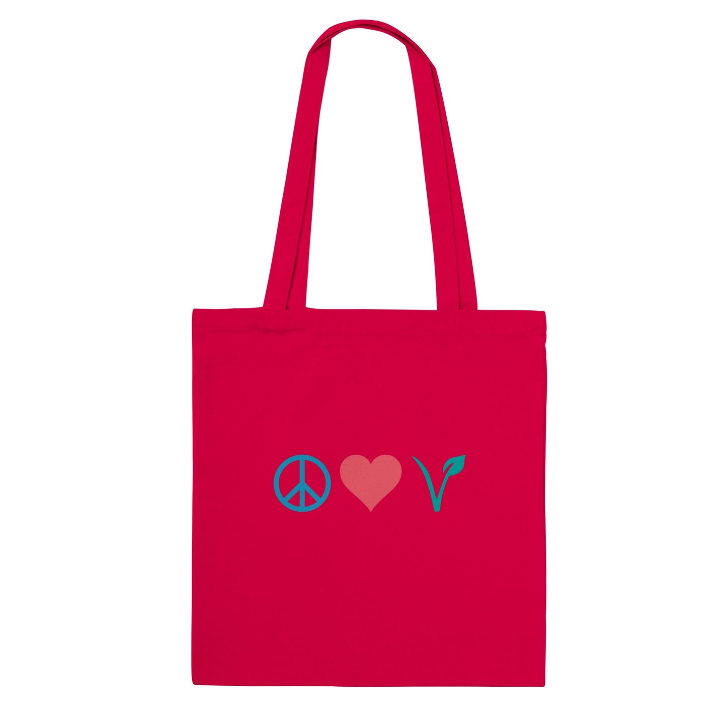 Peace Love Vegan Tote Bag