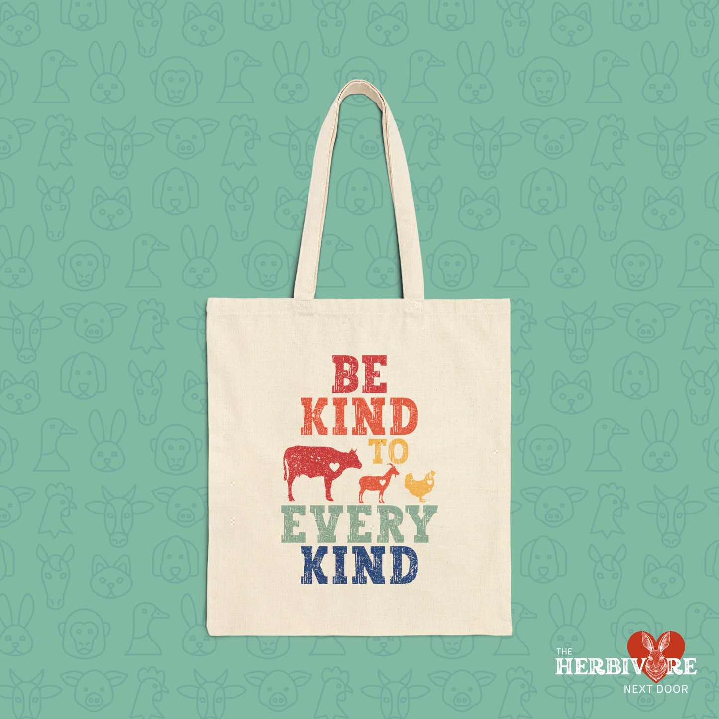 Be Kind Every Kind Cotton Canvas Tote Bag