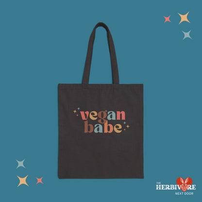 Vegan Babe -  Cotton Canvas Tote Bag