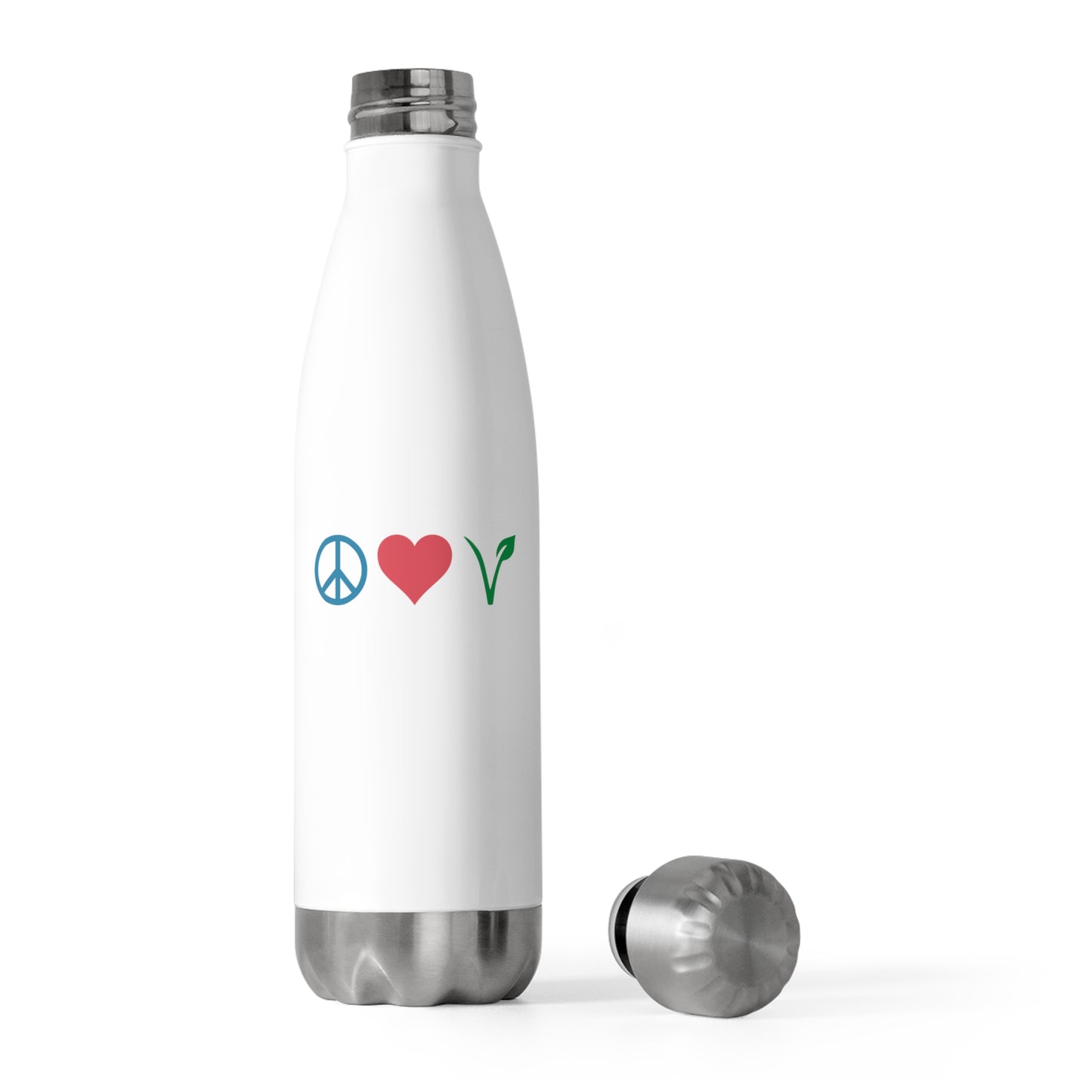 Peace Love Vegan - 20oz Insulated Water Bottle