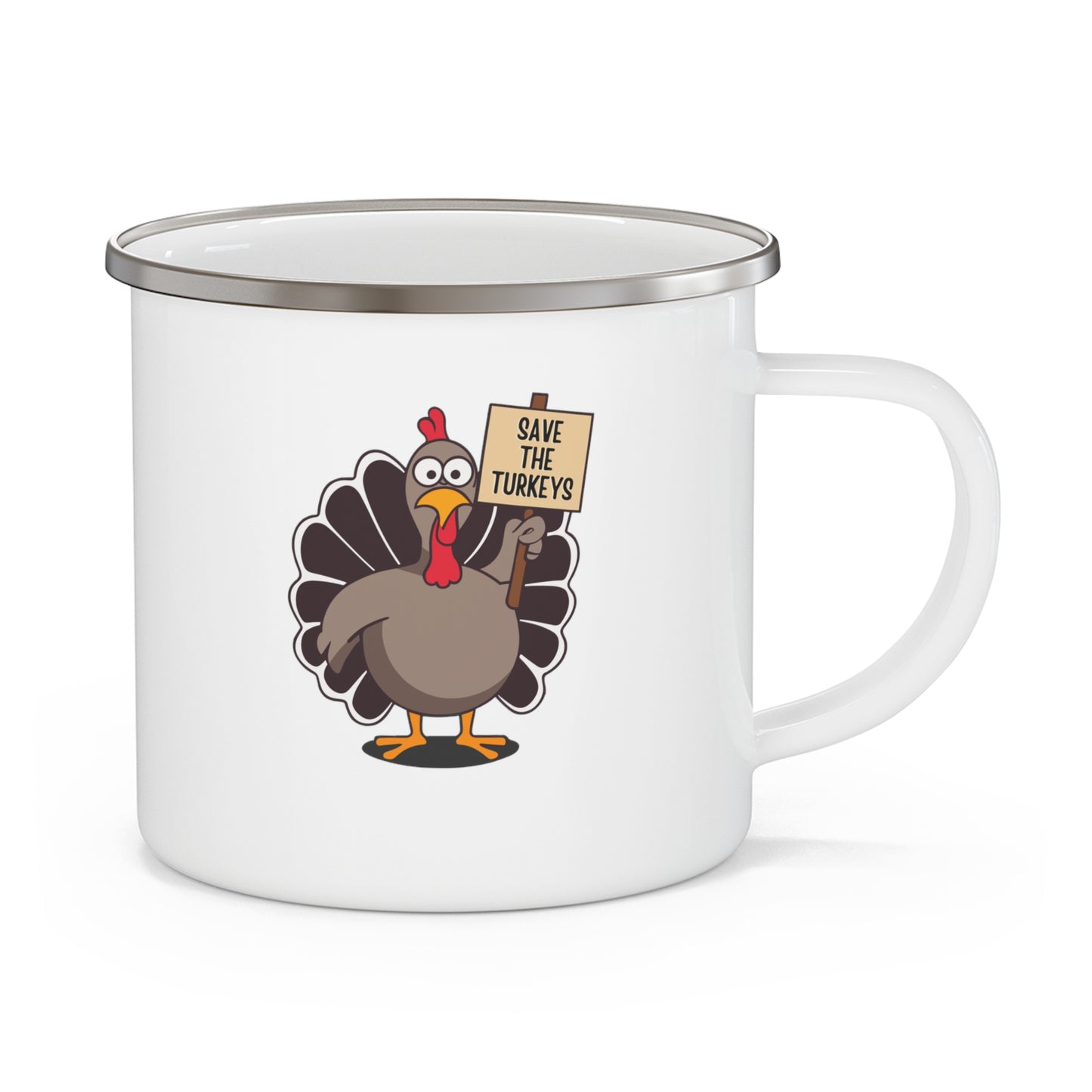 Save The Turkeys -  Enamel Mug