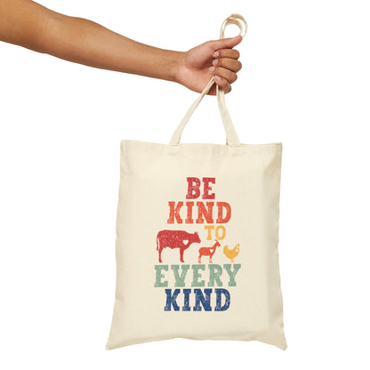 Be Kind Every Kind Cotton Canvas Tote Bag