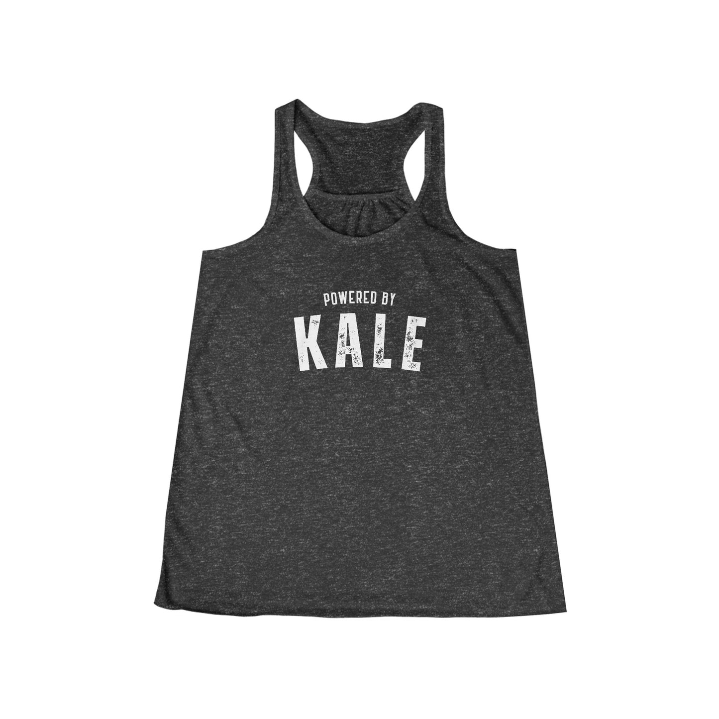 "Powered By Kale" Women's Tank Top with Green and White Font (run small - order one size up from normal unisex)