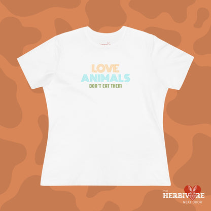 Love Animals, Don't Eat Them (Retro) - Women's Style B&C 6400