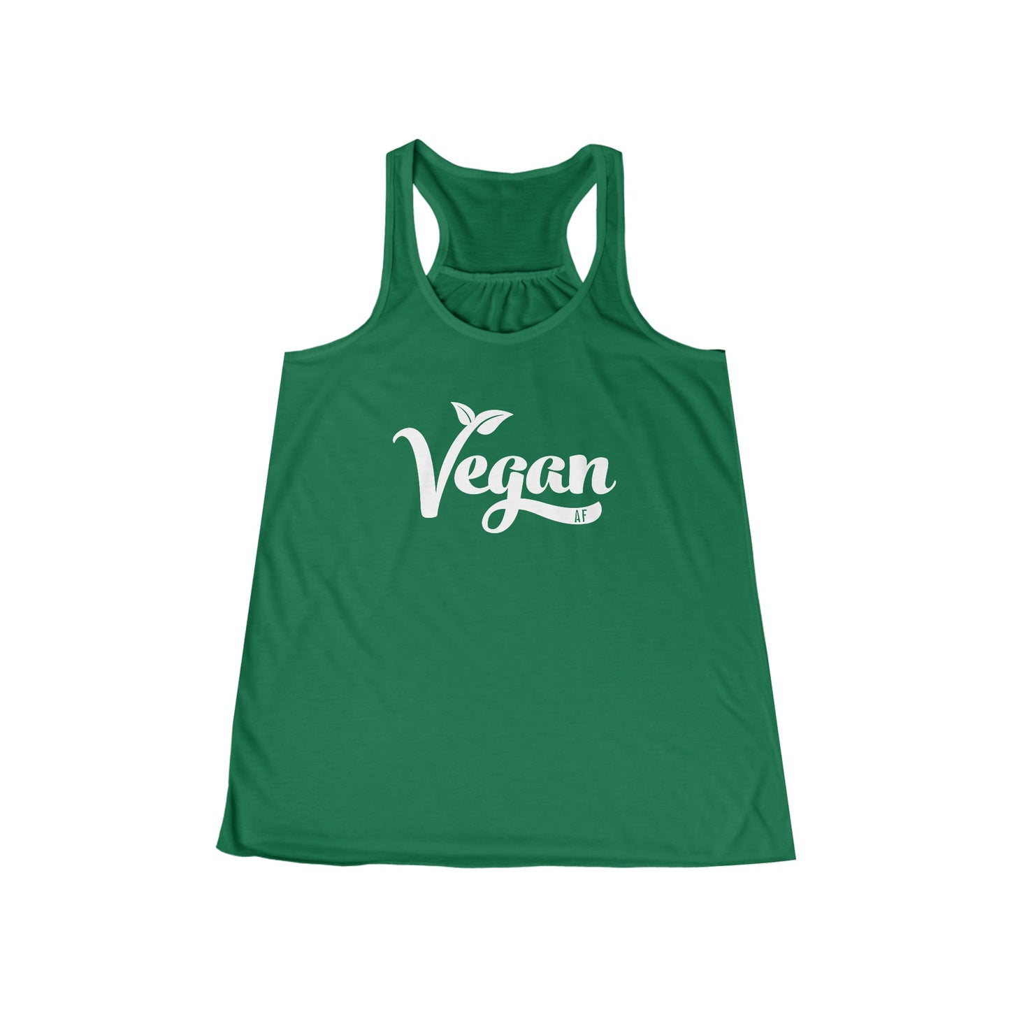 "Vegan AF" Women's Tank Top with White Font (run small - order one size up from normal unisex)