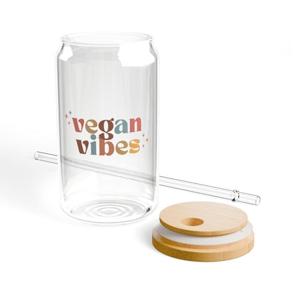 Vegan Vibes Sipper Glass, 16oz