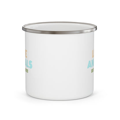 Love Animals, Don't Eat Them (Retro) - Enamel Mug