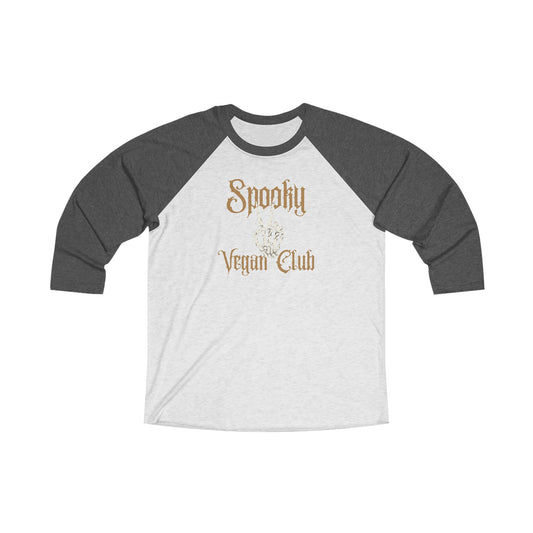 Spooky Vegan Club -  3\4 Raglan Tee - Unisex