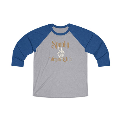 Spooky Vegan Club -  3\4 Raglan Tee - Unisex