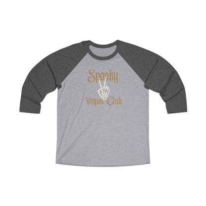 Spooky Vegan Club -  3\4 Raglan Tee - Unisex