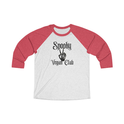 Spooky Vegan Club -  3\4 Raglan Tee - Unisex