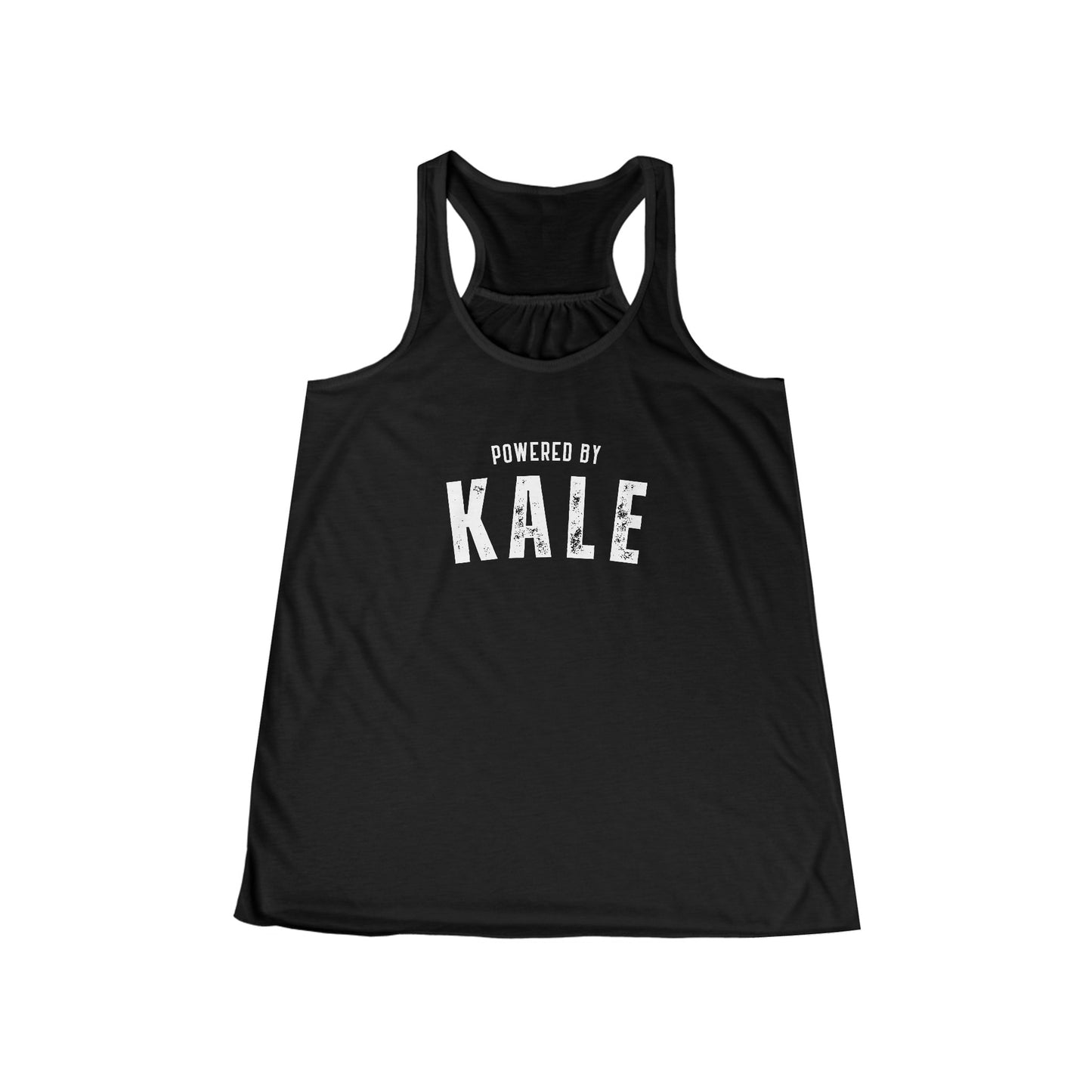 "Powered By Kale" Women's Tank Top with Green and White Font (run small - order one size up from normal unisex)