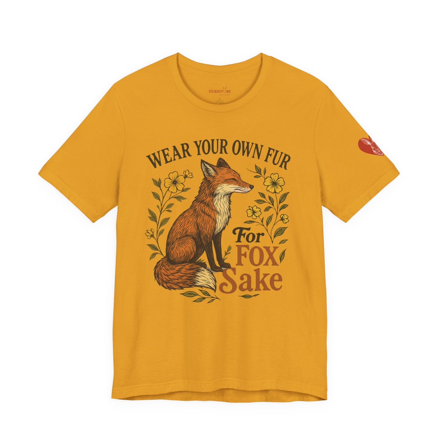 Fox Graphic Tee — "Wear Your Own Fur For Fox Sake" Vintage Animal Lover Shirt