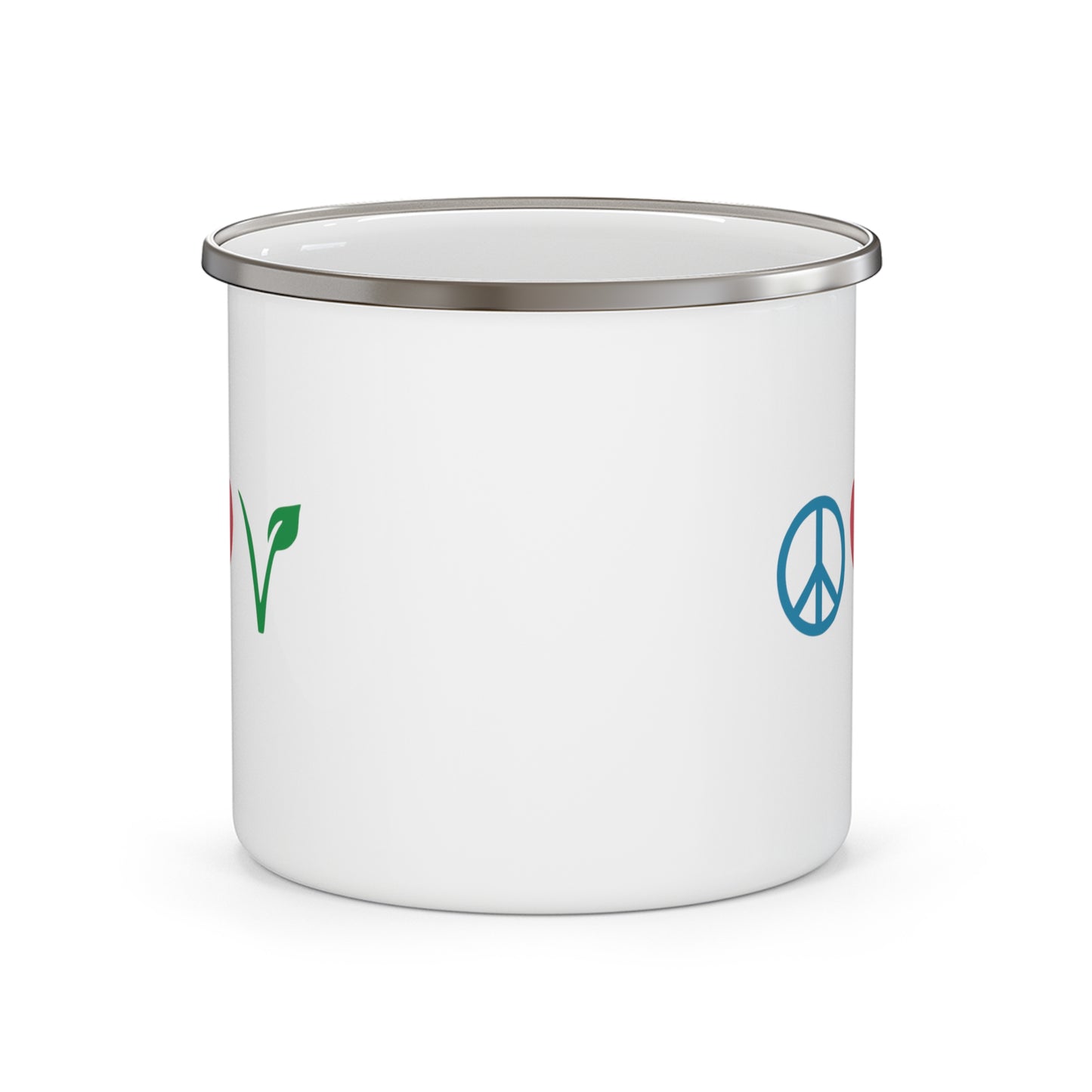 Peace Love Vegan - Enamel Mug