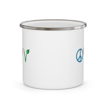 Peace Love Vegan - Enamel Mug