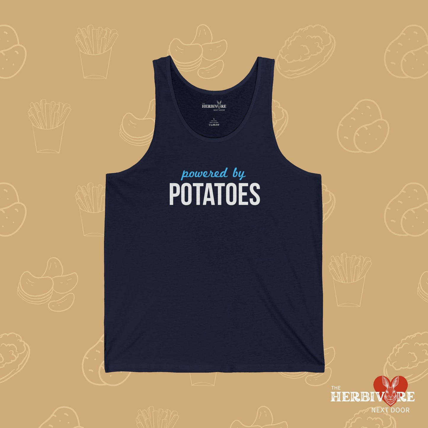 Powered By Potatoes Unisex Jersey Tank