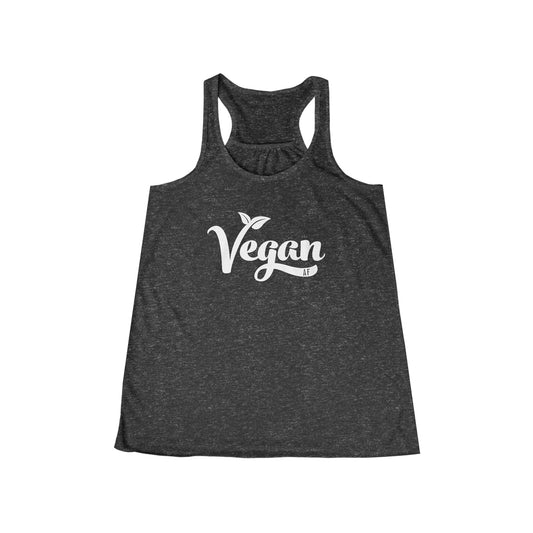 "Vegan AF" Women's Tank Top with White Font (run small - order one size up from normal unisex)