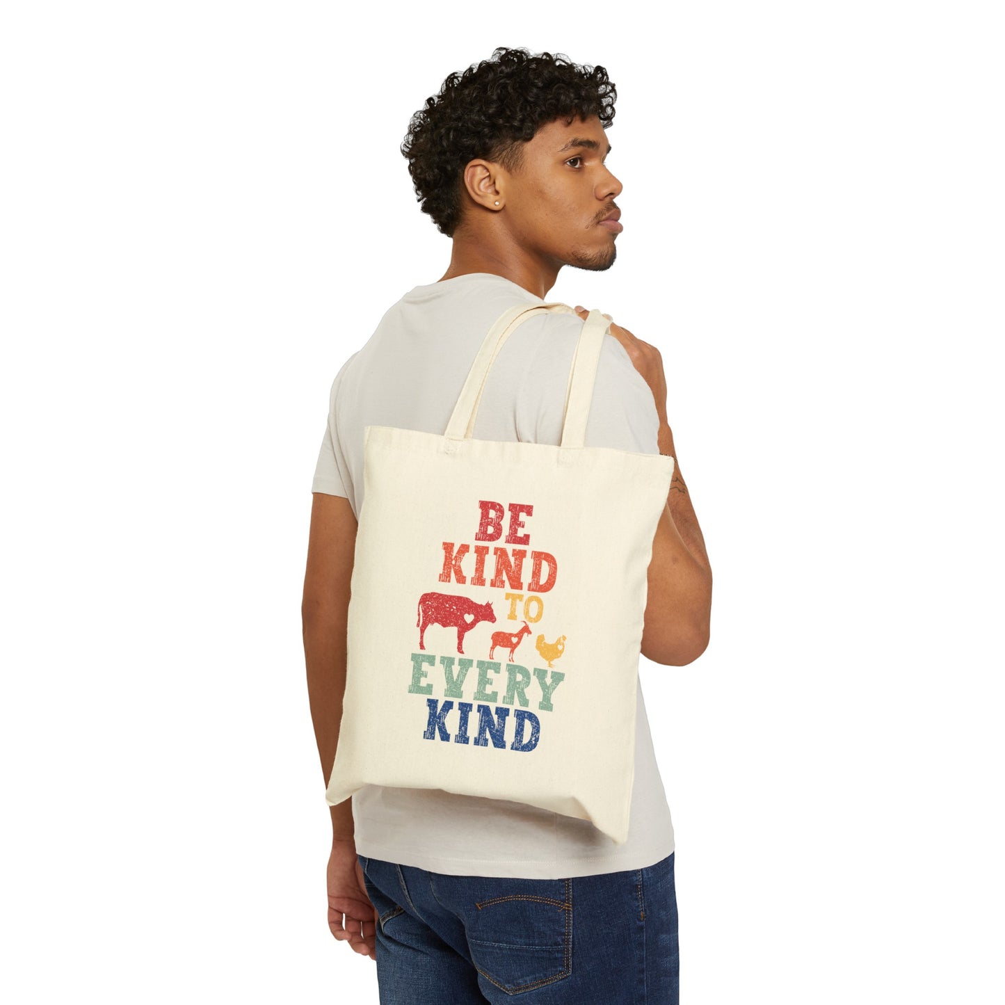 Be Kind Every Kind Cotton Canvas Tote Bag