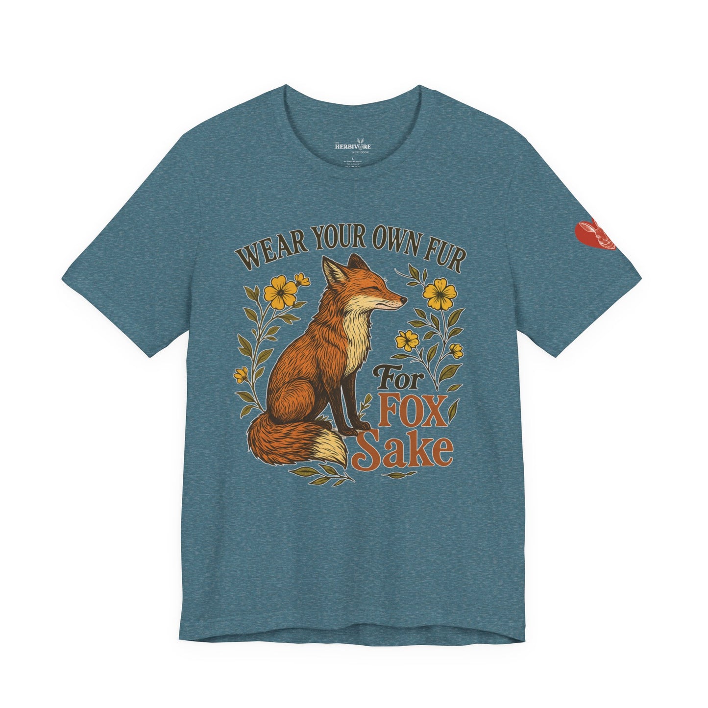 Fox Graphic Tee — "Wear Your Own Fur For Fox Sake" Vintage Animal Lover Shirt