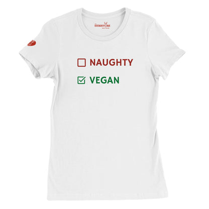 Santa's Naughty or Vegan List (Women's run small - get one size up from normal unisex)