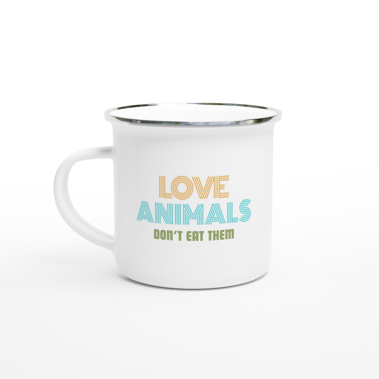 Love Animals, Don't Eat Them - 12oz Enamel Mug