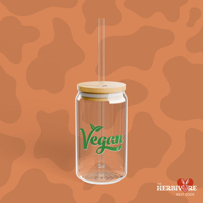 Vegan AF Sipper Glass, 16oz