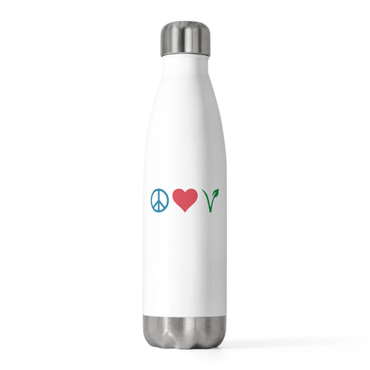 Peace Love Vegan - 20oz Insulated Water Bottle