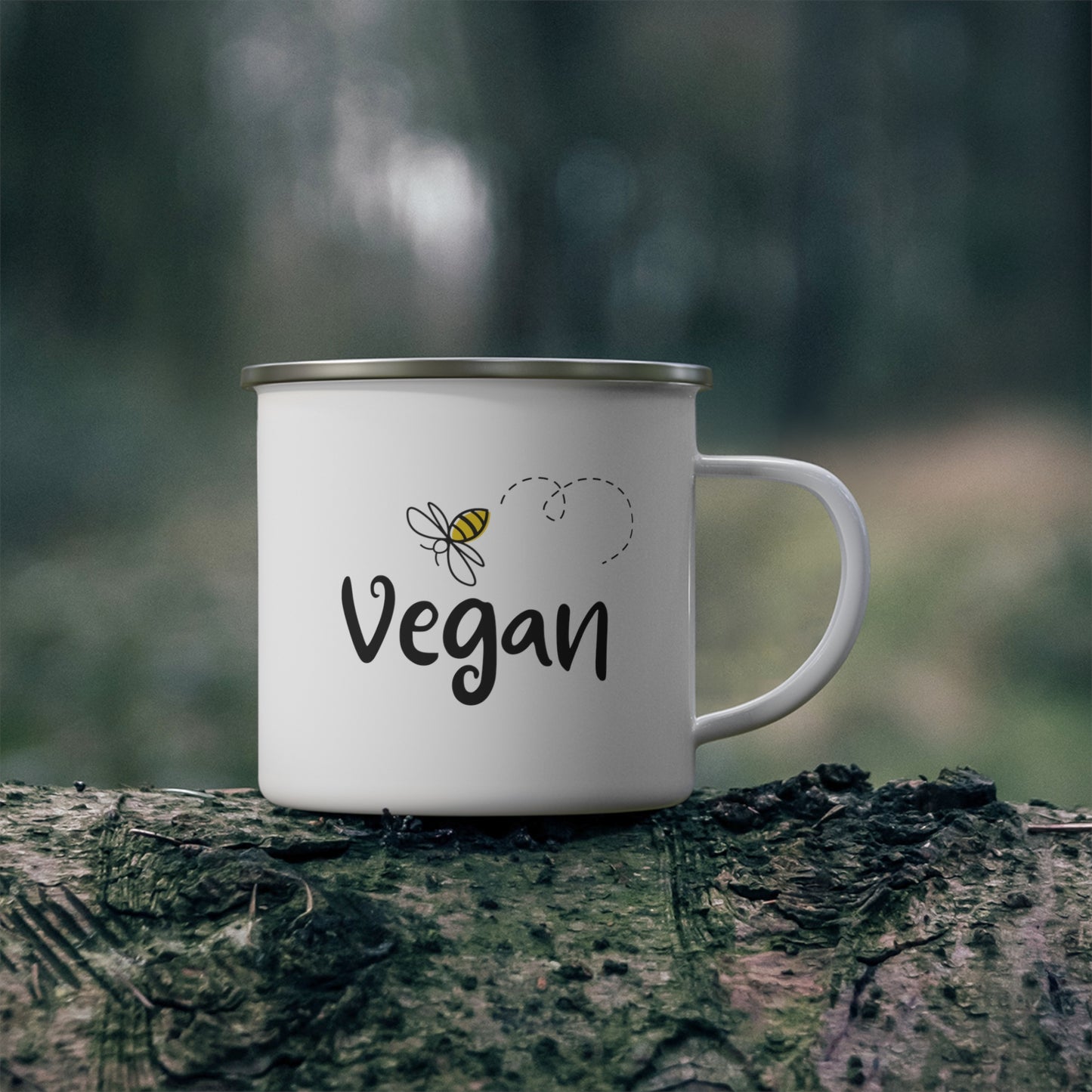 Bee Vegan - Enamel Mug