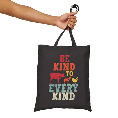 Be Kind Every Kind Cotton Canvas Tote Bag