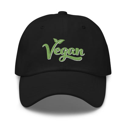 Vegan Hat / Cap With Premium Green and White Stitched Embroidery