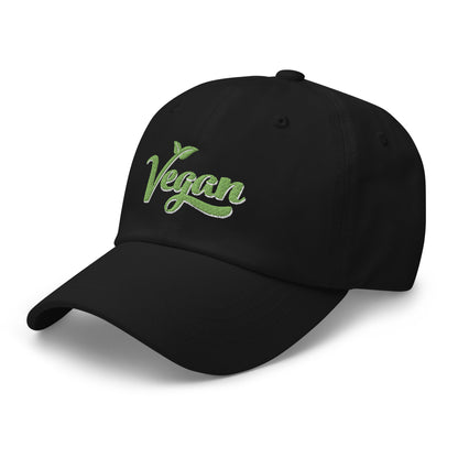 Vegan Hat / Cap With Premium Green and White Stitched Embroidery