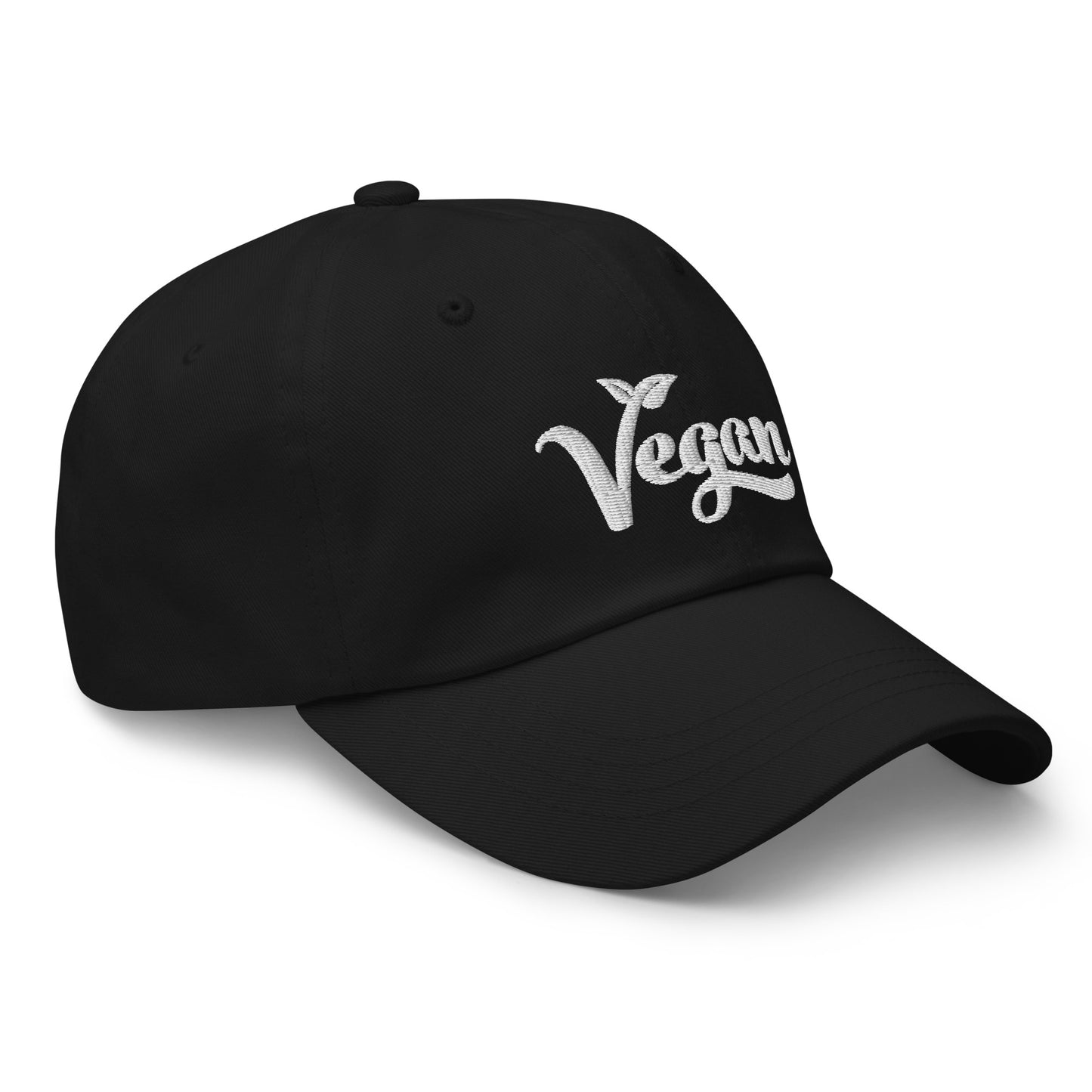 Vegan Hat / Cap With Premium White Stitched Embroidery