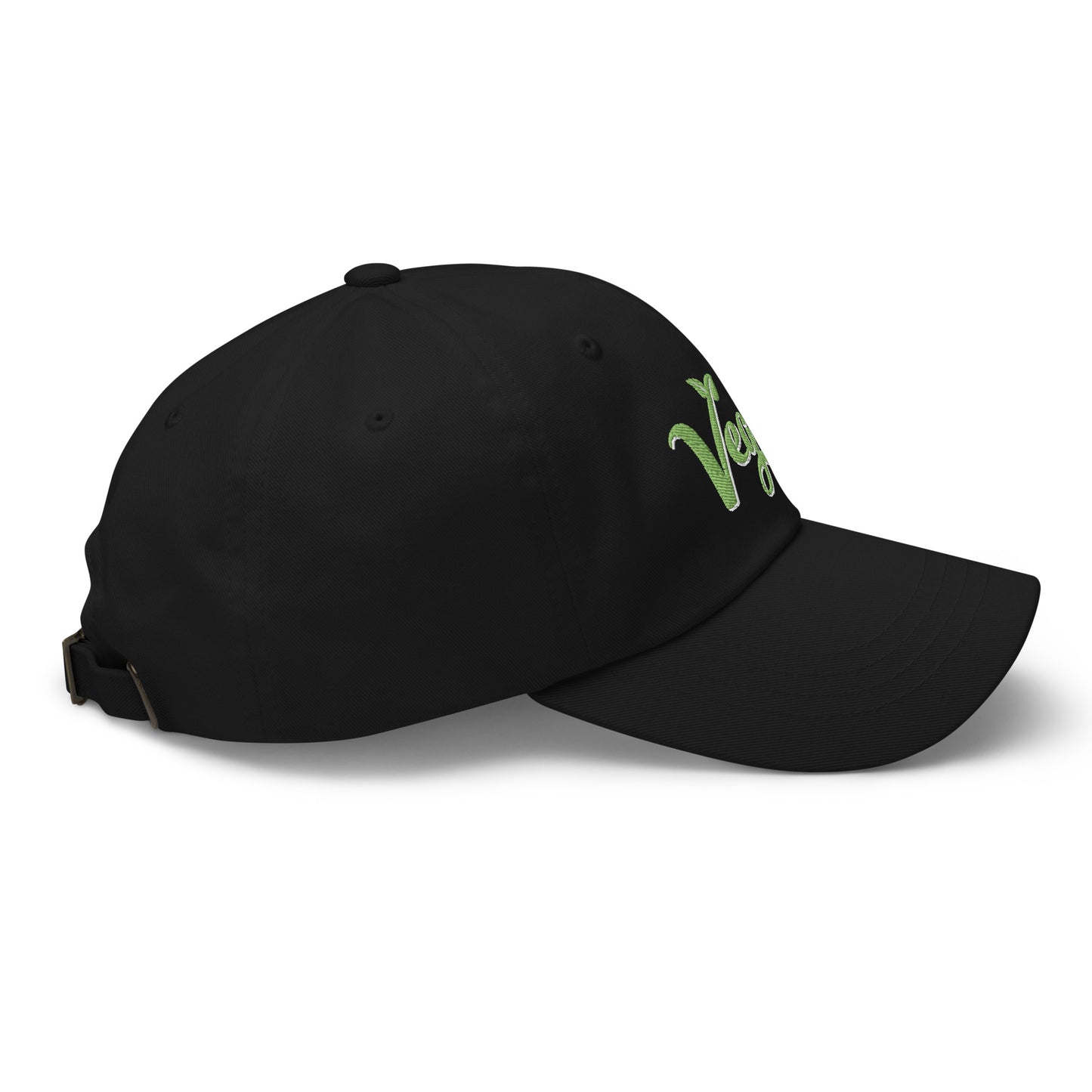 Vegan Hat / Cap With Premium Green and White Stitched Embroidery