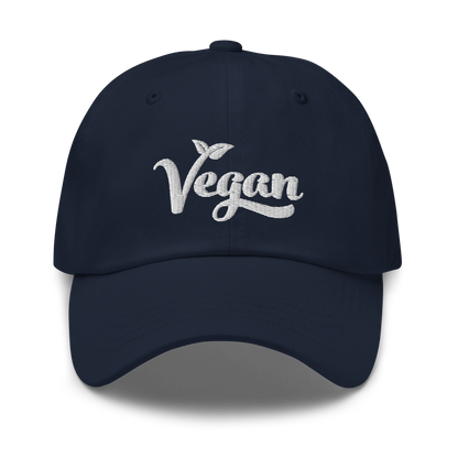 Vegan Hat / Cap With Premium White Stitched Embroidery