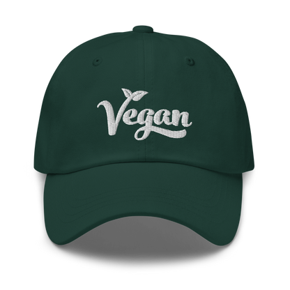 Vegan Hat / Cap With Premium White Stitched Embroidery